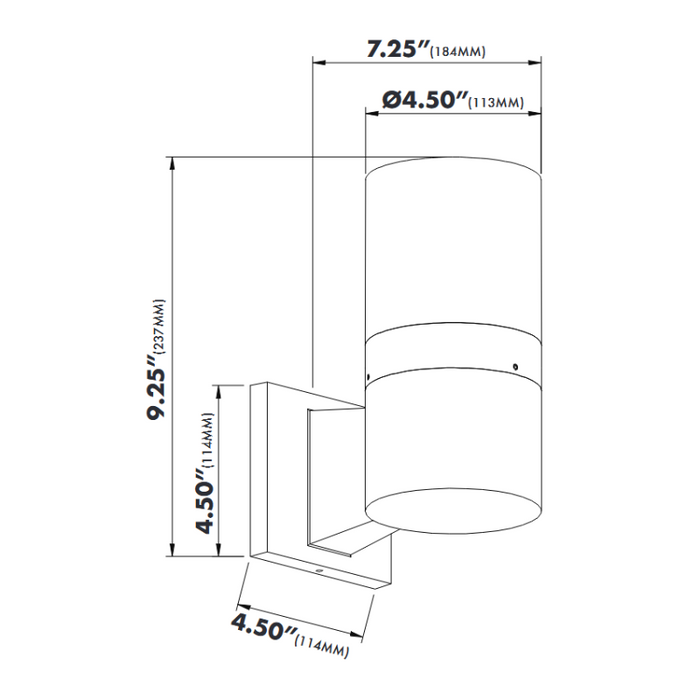 VONN VOW1751 Modern 5W Integrated LED Wall Sconce