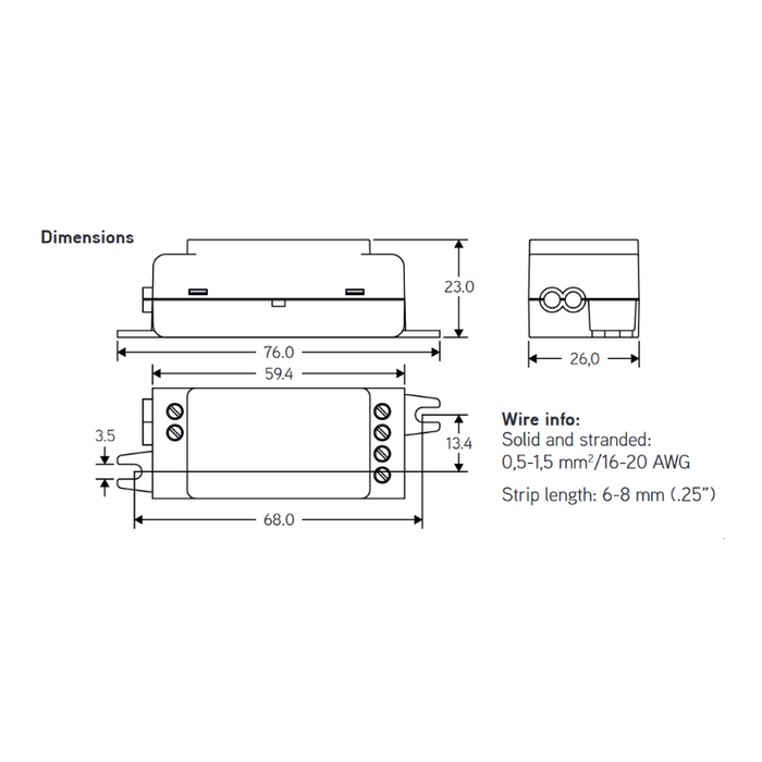 Diode LED CASAMBI Bluetooth Controllable 2 Channel 0-10V/DALI Controller