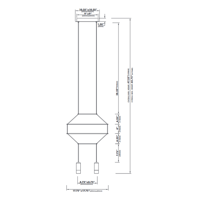 VONN VEP28004 Expression 4-lt 18" Integrated LED Pendant