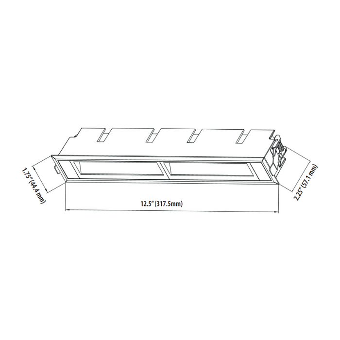 VONN VMDL000610E024 13" SLICE 2 Lights LED Fixed Recessed Wall Washer with Trim