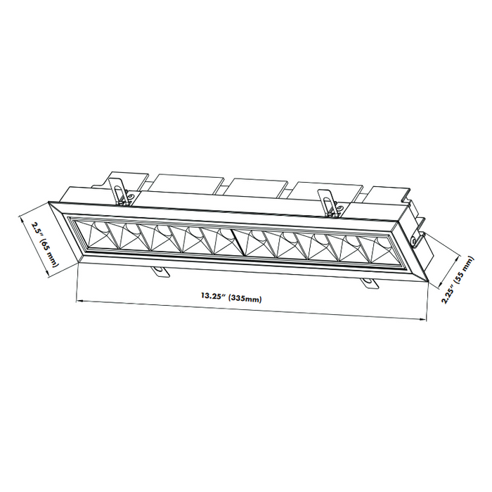 VONN VMDL000610C024 13" RUBIK 10 Lights LED Adjustable Recessed Downlight with Trim