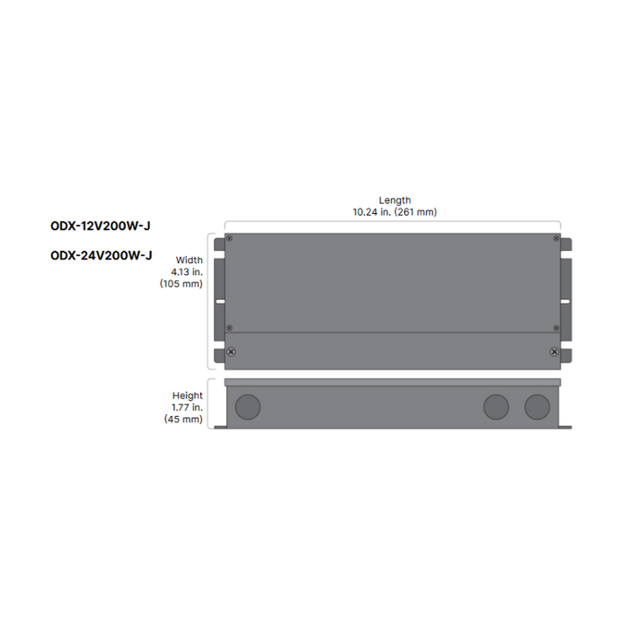 Diode LED OMNIDRIVE X 12V 200W Electronic Dimmable Driver with Junction Box