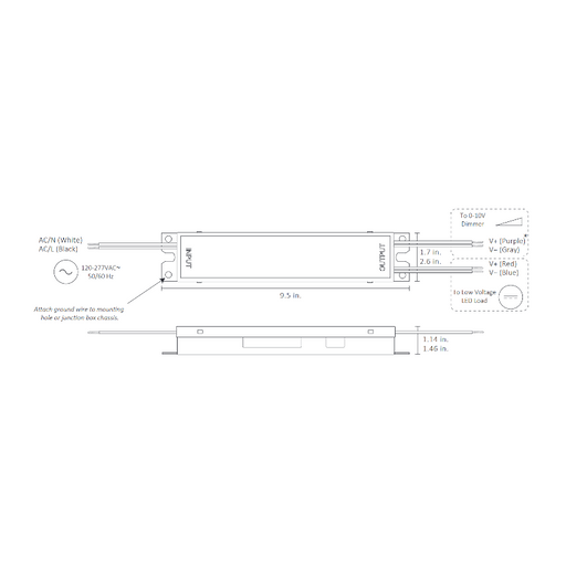 Diode LED 24V 100W 0-10V Dimmable LED Driver