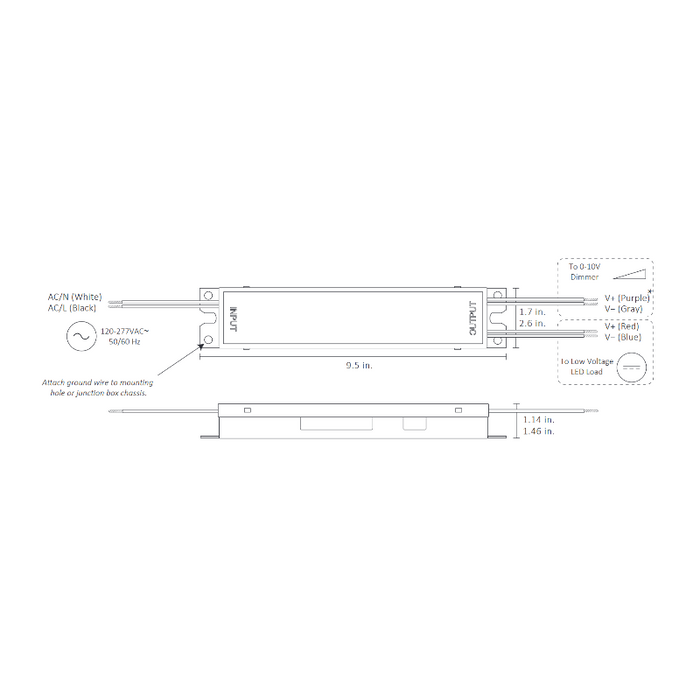 Diode LED 24V 100W 0-10V Dimmable LED Driver