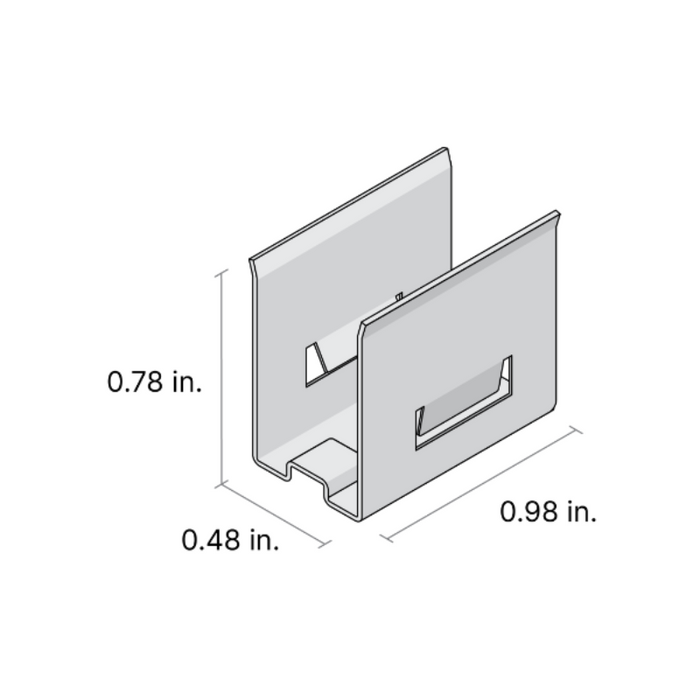 Diode LED Linaire Flex Side Bend Mounting Clip, 2-Pack