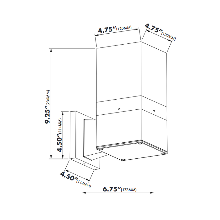 VONN VOW1768 Modern 5W Integrated LED Wall Sconce