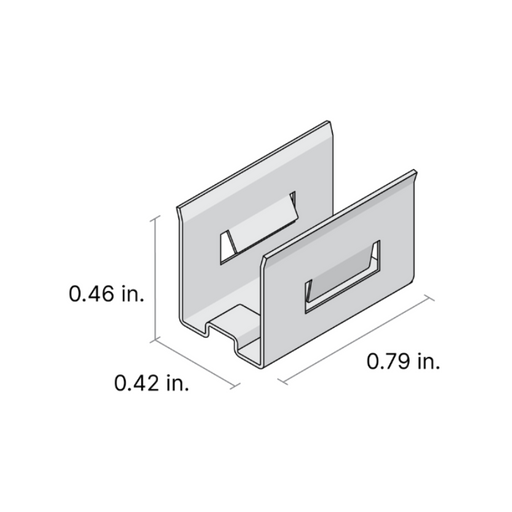 Diode LED Linaire Flex Mini 3D Bend Mounting Clip, 2-Pack