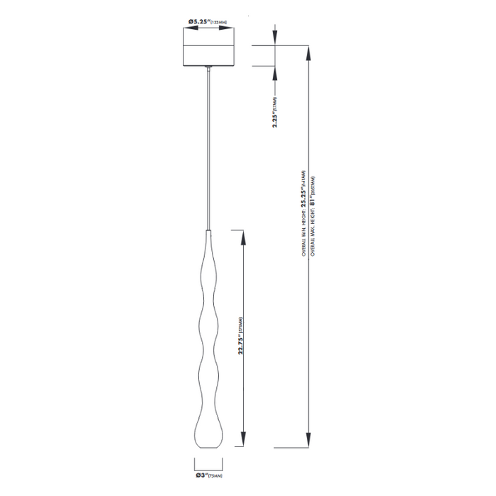 VONN VMP24510 Polaris 1-lt 3" Integrated LED Pendant