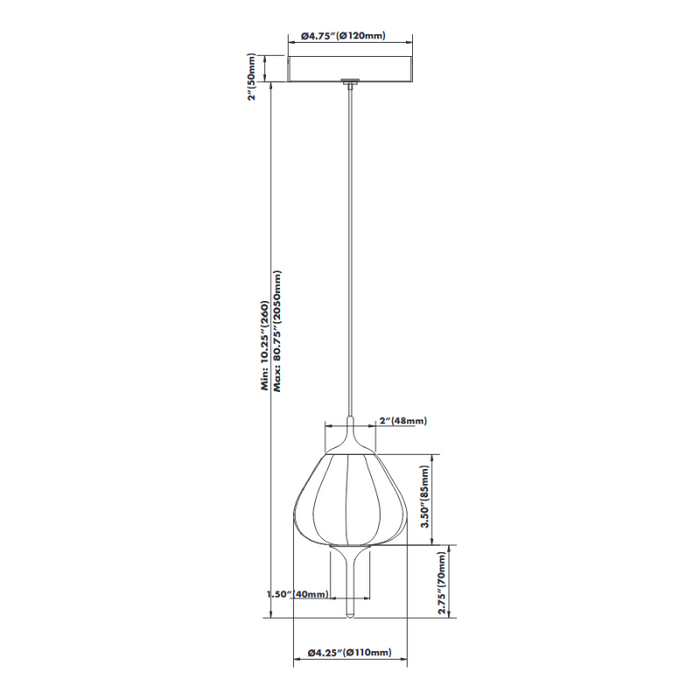 VONN VAP2221 Artisan Lecce 1-lt 5" Integrated LED Pendant