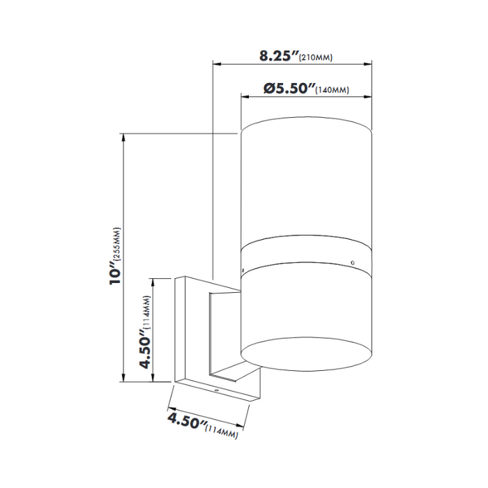 VONN VOW1754 Modern 5W Integrated LED Wall Sconce