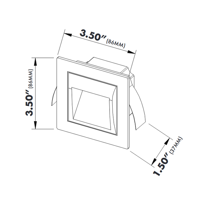 VONN VOS55477 2W 12V Integrated LED Step Light