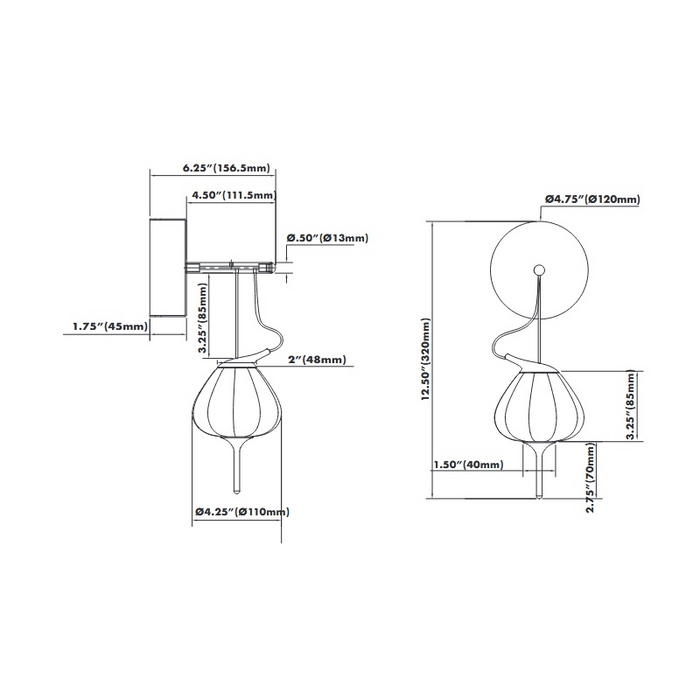 VONN VAW1221 Artisan Lecce 1-lt 14" Tall Integrated LED Wall Sconce