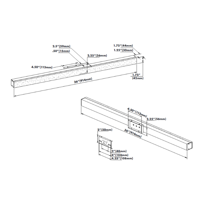 VONN VMW11236 Procyon 1-lt 36" Integrated LED Vanity Light