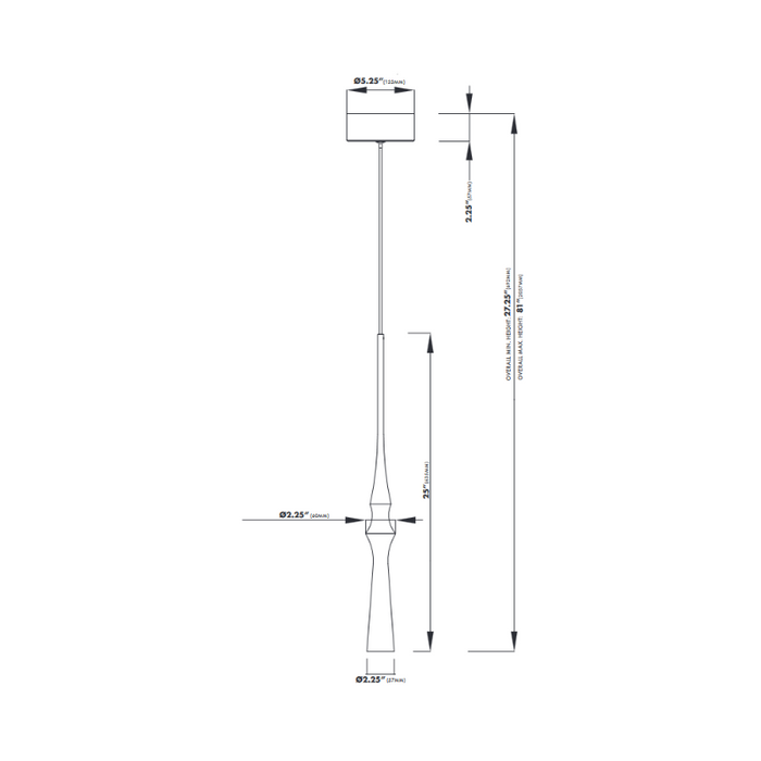 VONN VMP26710 Polaris 1-lt 2" LED Pendant