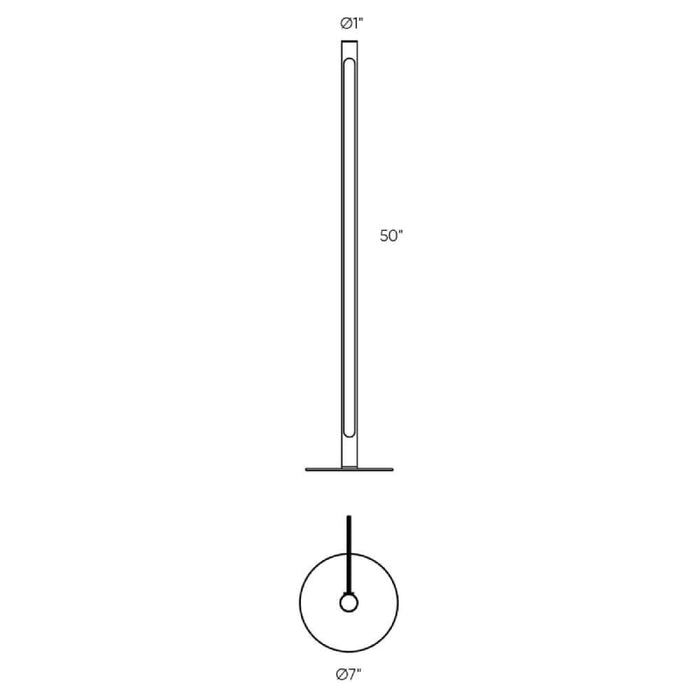 Dals SM-STFL50 Axis Smart 1-lt 50" Tall LED Floor Lamp