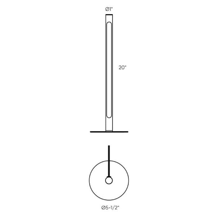 Dals SM-STTL20 Axis Smart 1-lt 20" Tall LED Digital Table Lamp