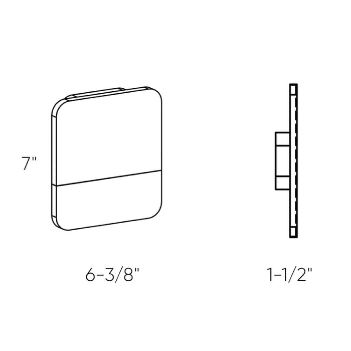 Dals SQS06-CC Alto 7" Tall Outdoor LED Wall Sconce, 5CCT Selectable