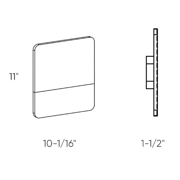 Dals SQS10-CC Alto 1-lt 10" LED Wall Sconce