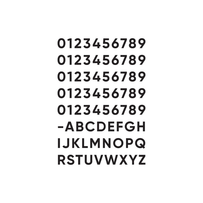 Dals SQS15-NUM Adhesive character set