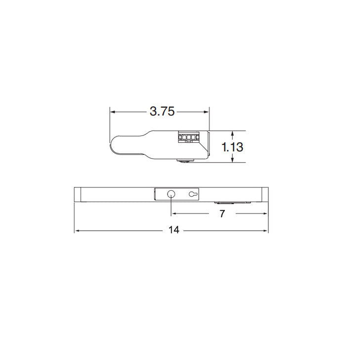 Juno UPLD 14IN SWW4 14" LED Swivel Undercabinet, 3CCT Selectable