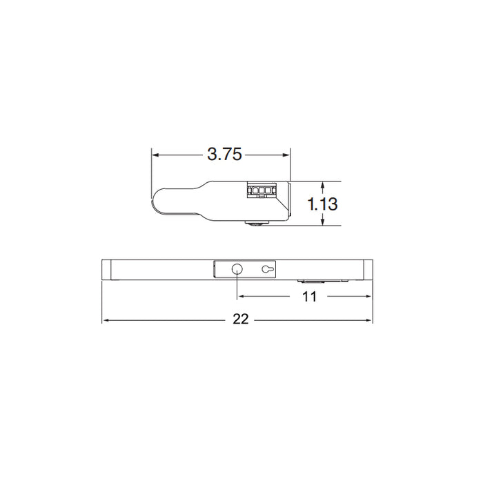 Juno UPLD 22IN SWW4 14" LED Swivel Undercabinet, 3CCT Selectable