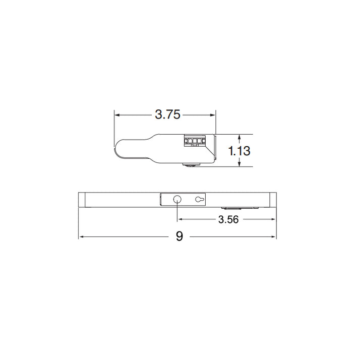 Juno UPLD 09IN SWW4 9" LED Swivel Undercabinet, 3CCT Selectable