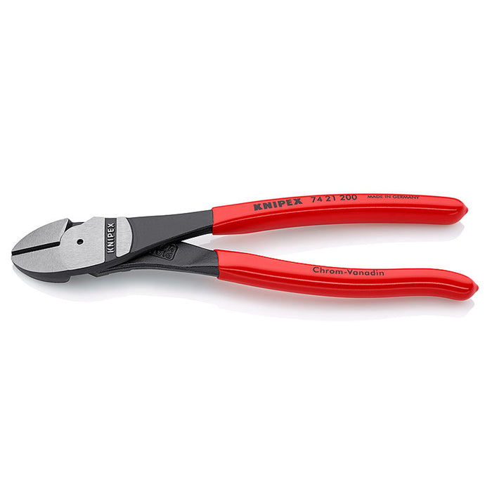 Knipex 74 21 200 SBA 8" High Leverage Angled Diagonal Cutters