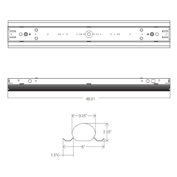 Oracle OC1-RTK 4-ft LED Suspended Linear Direct Retrofit Kit, Multi-Lumen & Multi-CCT