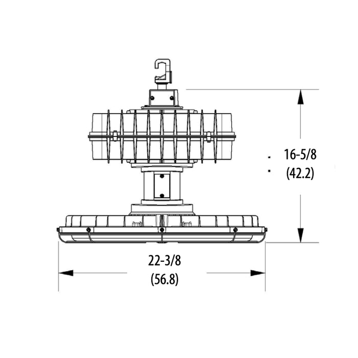 Lithonia JHBL 131W LED High Bay, Dimmable, Integrated LED 18000lm, 5000K, 347-480V